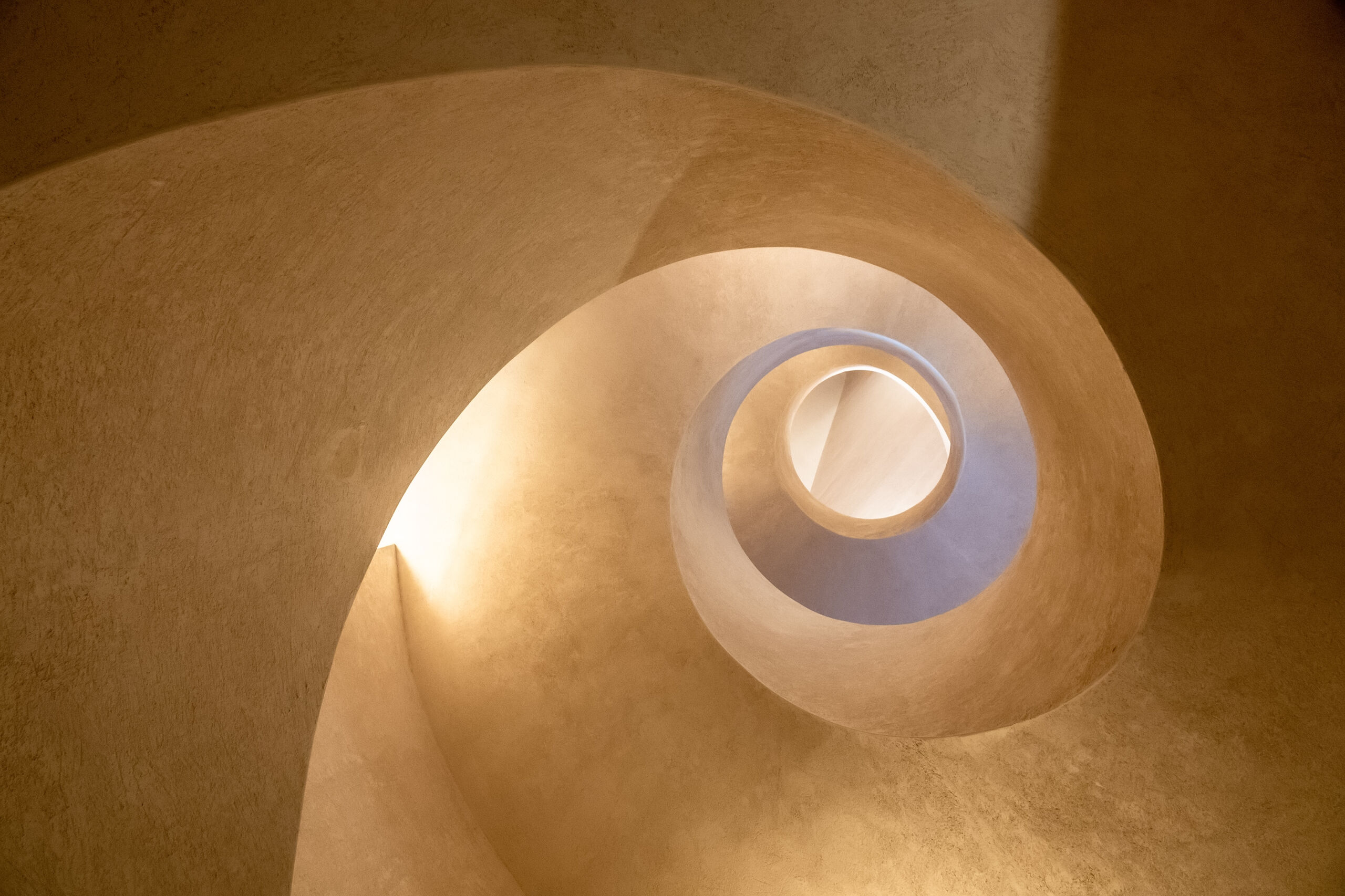 typical modern stone staircase