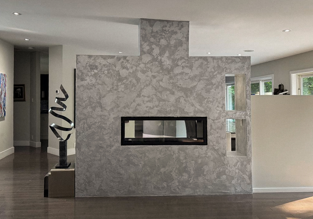 metallic-venetian-plaster-fireplace-resurfacing-toronto