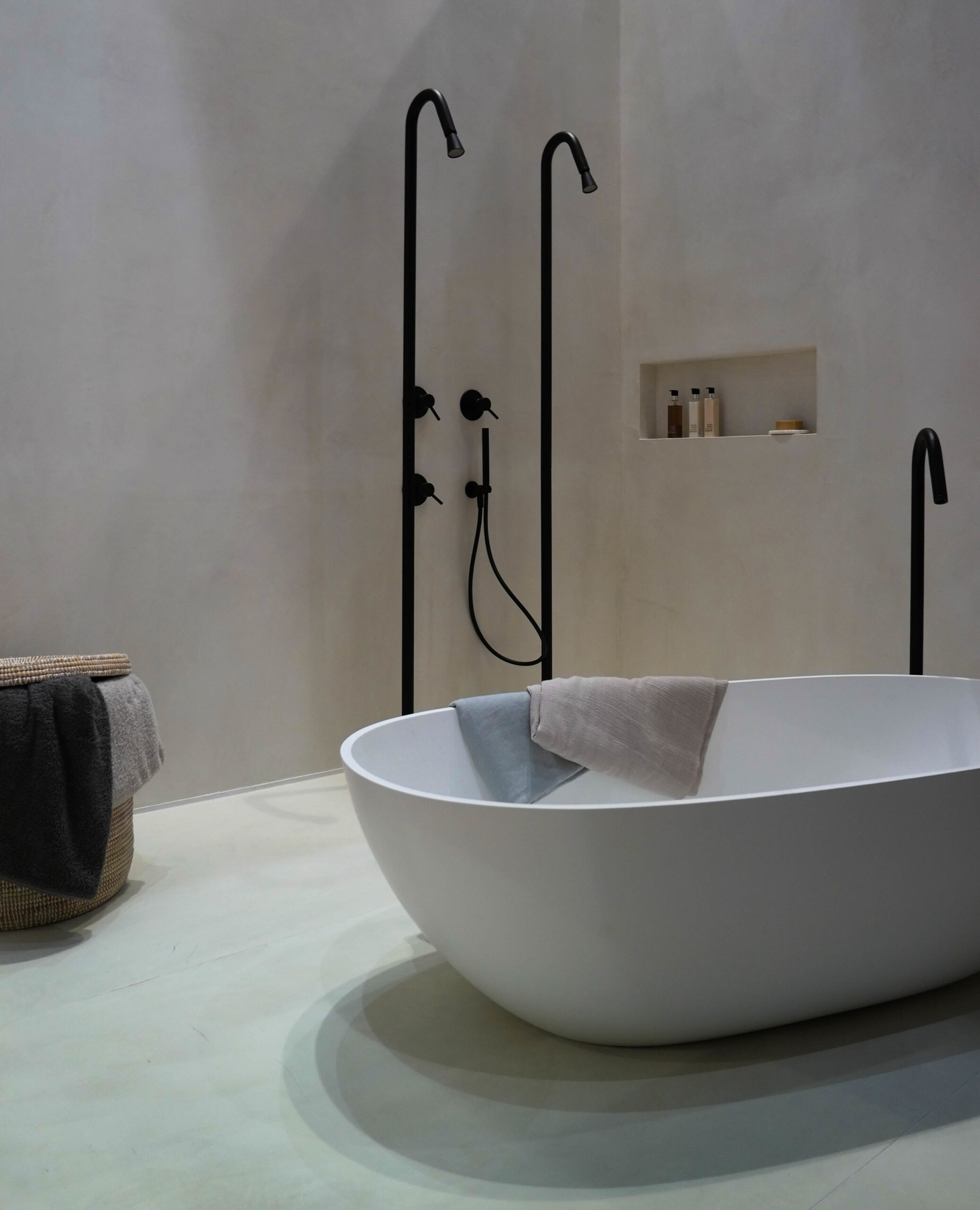 microcement-home-spa-walls-and-floors Modern Seamless Microcement home spa walls and floors